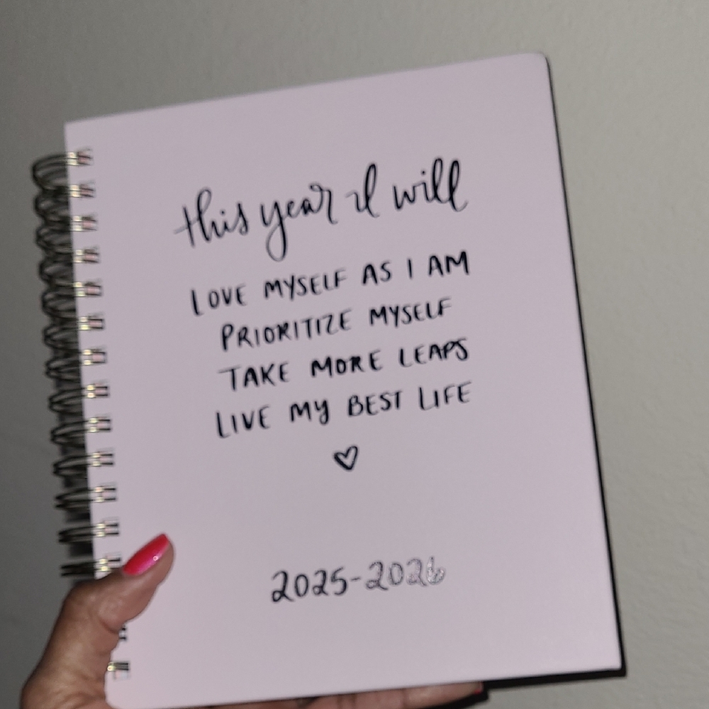 Pink Spiral Inspirational Planner - July 2025 - December 2026